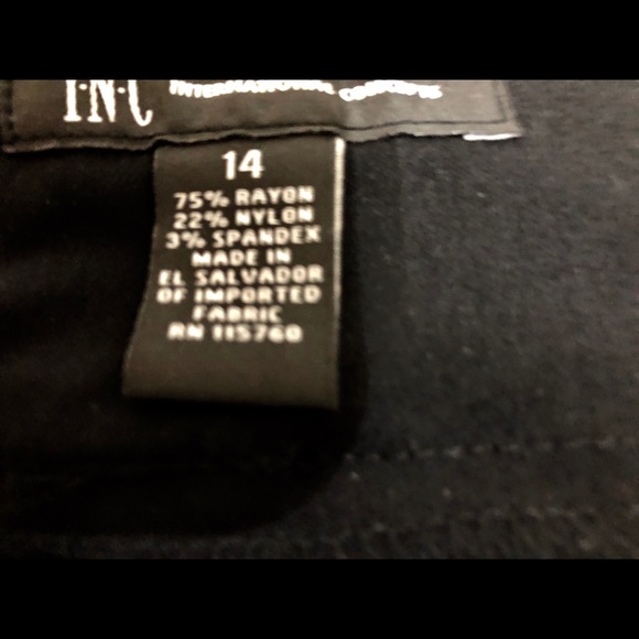 NWT INC Black Wide Leg Dress Pants, Size 14 - Picture 6 of 7